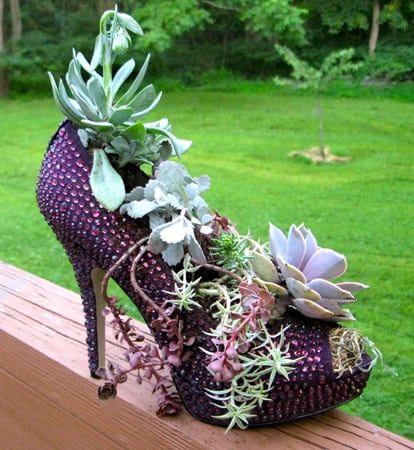 upcycled-shoe-planter