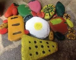painted-pebble-food