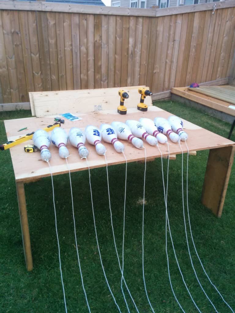 diy back garden bowling alley 4