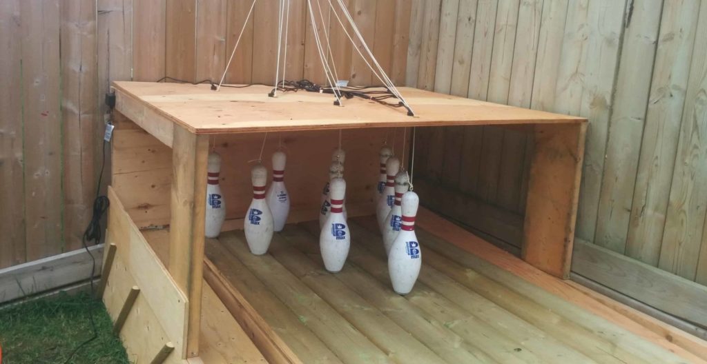 diy garden bowling alley
