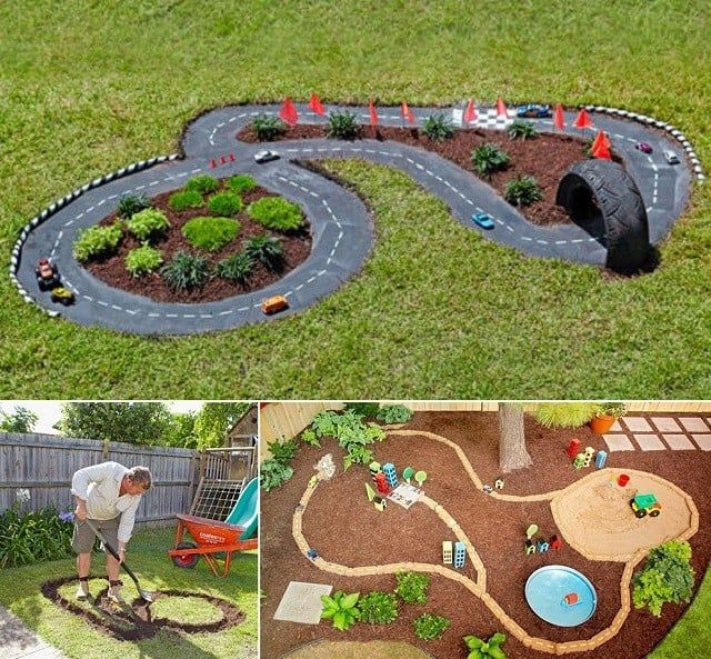 diy garden race track