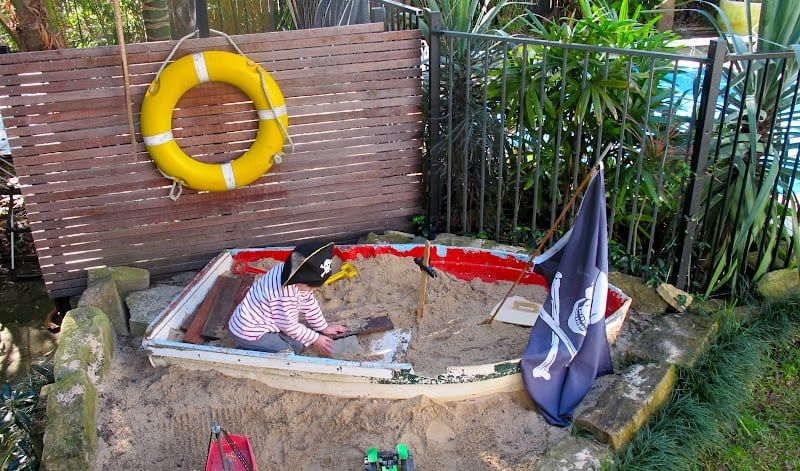 rowing boat sandpit