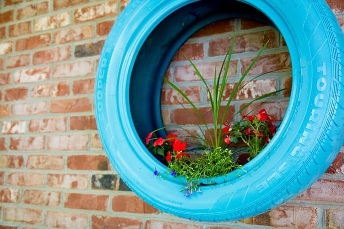 tyre planters