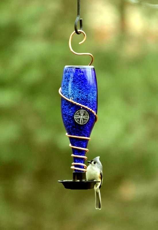 bottle bird feeder