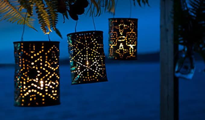 tin can lanterns