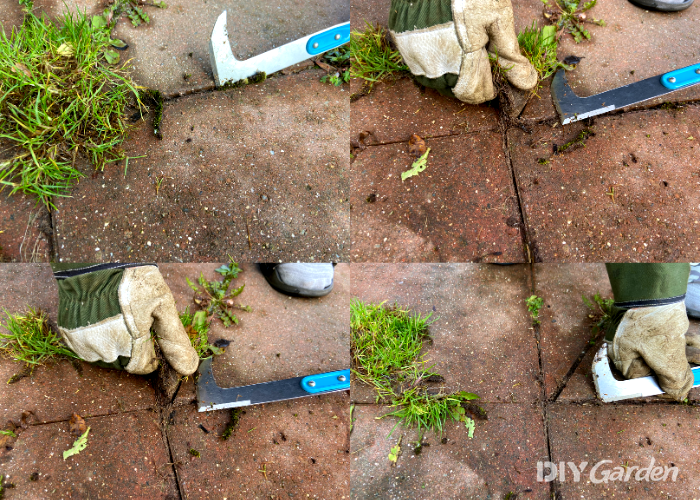 Gardena Combisystem Patio Weeder before and after
