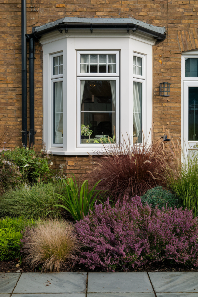 10. A Border Garden Under Bay Windows