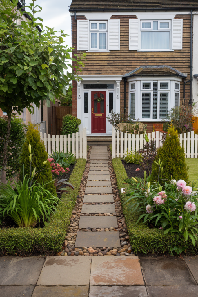 15. A Semi-Detached Home with Border Hedges