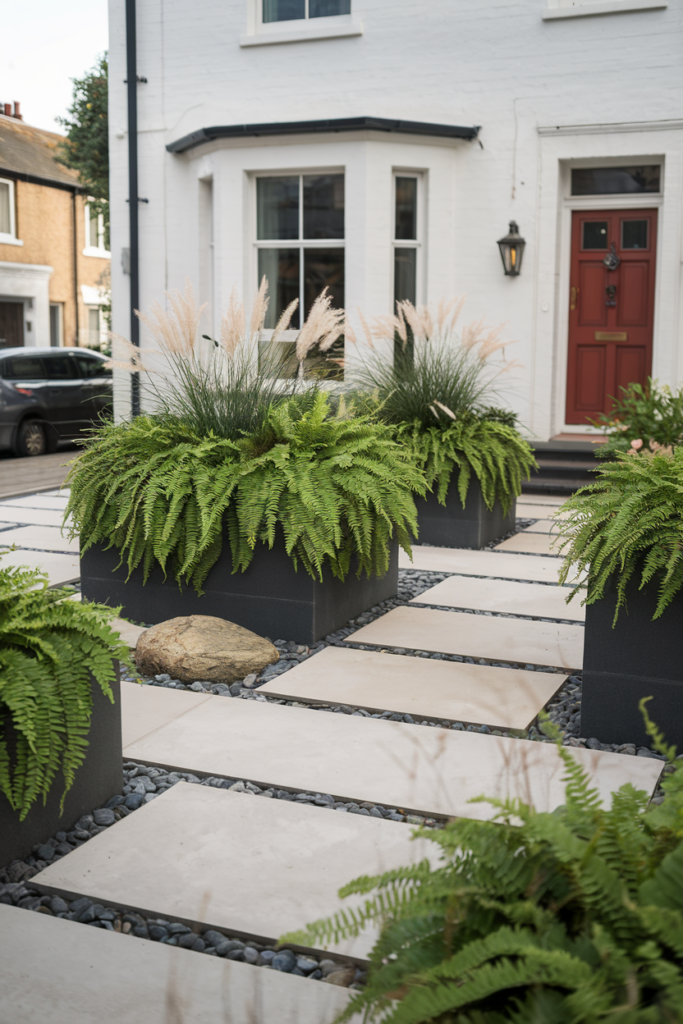20. A Minimalist Garden with Modern Planters