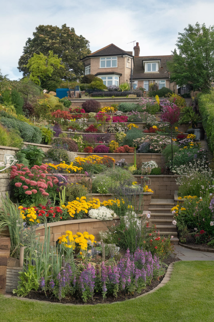 46. A Multi-Tiered Garden on a Slope