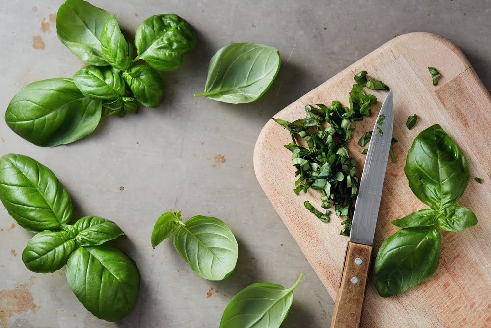 Chopped basil