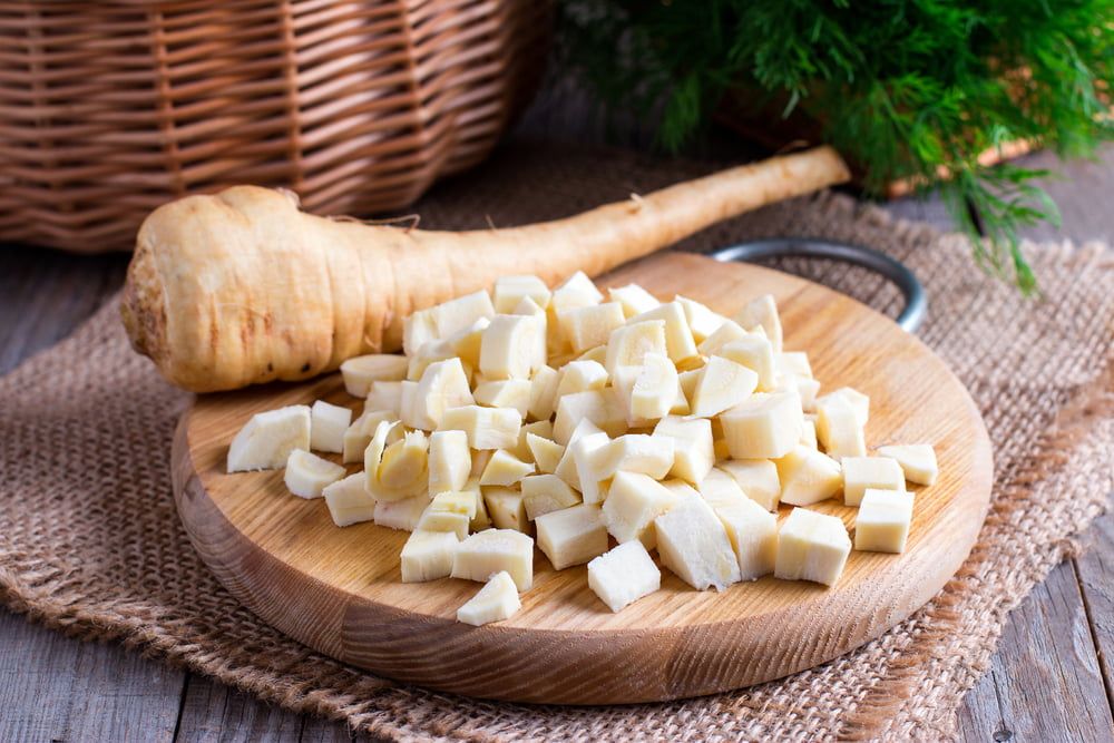 Chopped parsnips