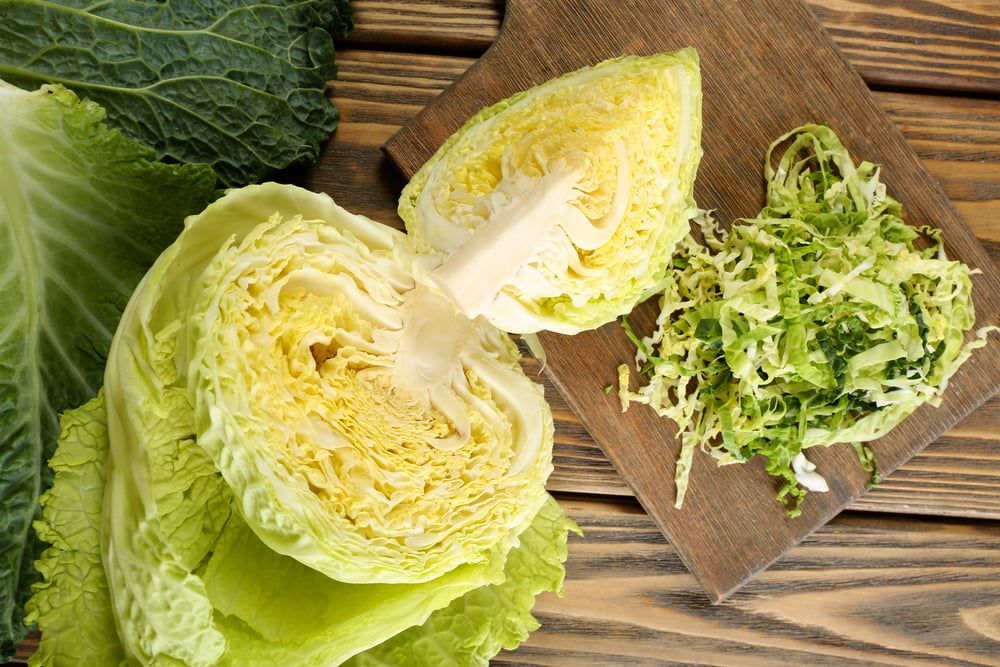 Chopped savoy cabbage