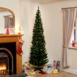 best artificial christmas tree Snowtime Green Pine Slim Artificial Christmas Tree