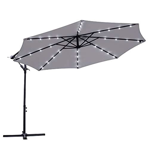 best-cantilever-parasol Greenbay Solar Lights Cantilver Parasol