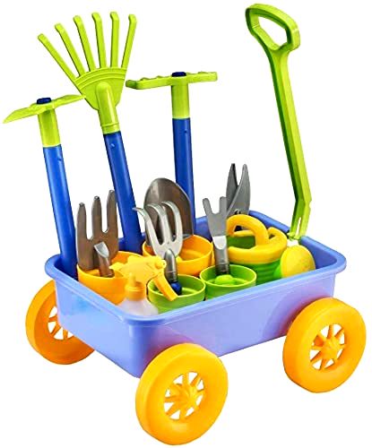 best-childrens-gardening-tools deAO Pull Along Kids Wagon