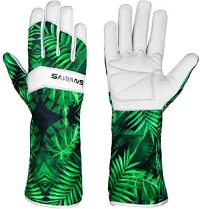 best-gardening-gloves Sawans Leather Gardening Gloves