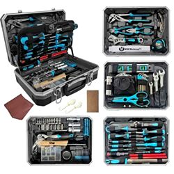 best home tool kits WZG Werkzeug 194 Piece Household Tool Set Kit with Case