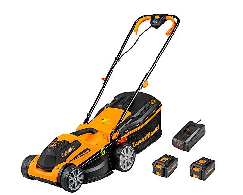 best lawn mowers for stripes LawnMaster 34cm Cordless Lawnmower