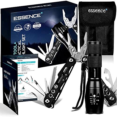 best-multi-tools Essence Multi Tool Pliers and LED Tactical Torch Set