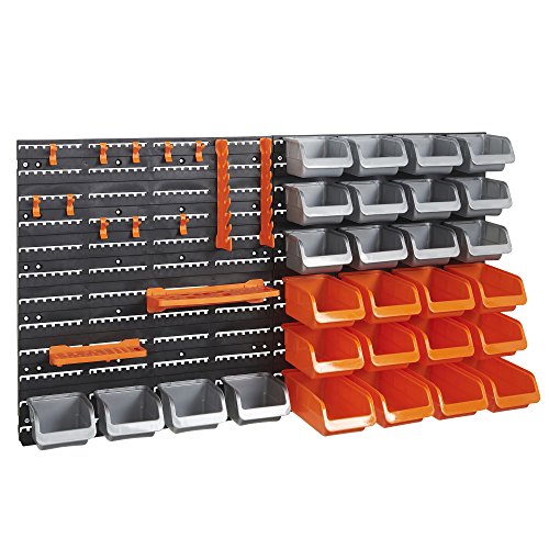 best pegboards VonHaus 44 Pcs Wall Mount Storage Pegboard