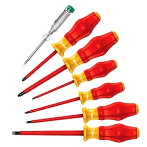 best-screwdriver-set Wera 31575 Kraftform Comfort 7 Piece VDE Screwdriver Set