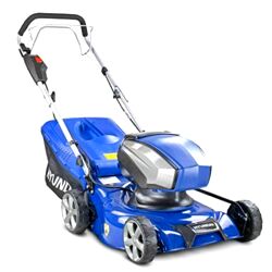 best self propelled lawn mowers for uneven ground Hyundai 40v Lithium ion Cordless Self Propelled Lawnmower