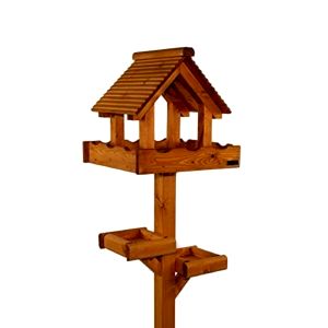 best-bird-table Riverside Woodcraft Triple Platform Bird Table