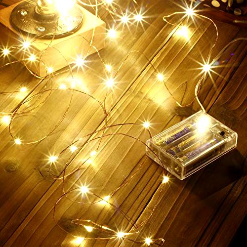 best-christmas-lights 100 LED Battery Power Operated String Fairy Lights