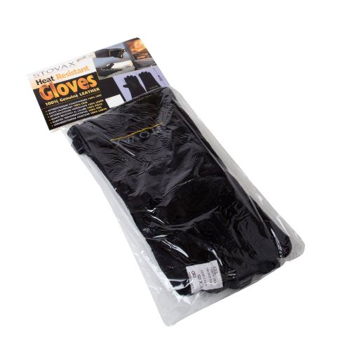 best-heat-resistant-gloves Stovax Black Heat Resistant 100% Leather Gloves