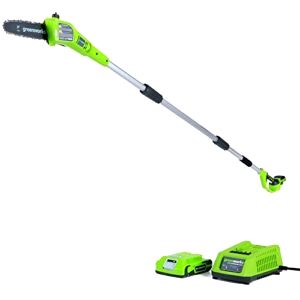 best-pole-saws Greenworks Tools 2000107 Battery Powered Pole Chain Saw