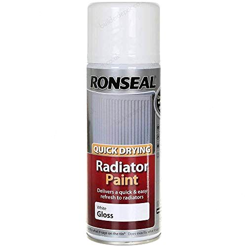 best-radiator-paint Ronseal Quick Drying Radiator Spray Paint White Gloss 400ml