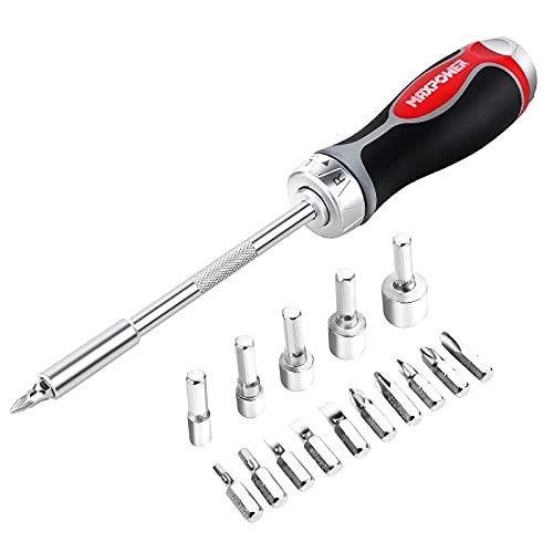 best-ratchet-screwdrivers MAXPOWER 18-Piece Magnetic Ratchet Screwdriver and Bit Set