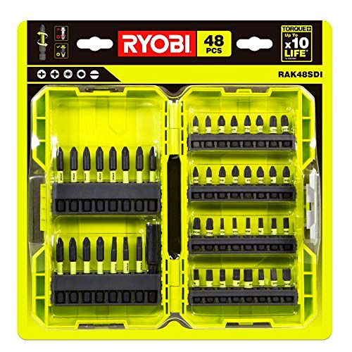 best-screwdriver-bit-set Ryobi RAK48SDI 48-Piece Torque+ Impact Screwdriver Bit Set