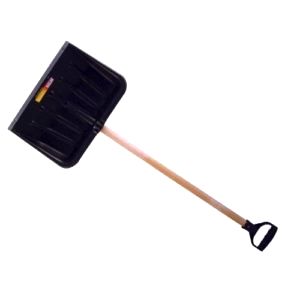best-snow-shovel Snow Scoop Shovel With Wooden Shaft and Plastic Handle
