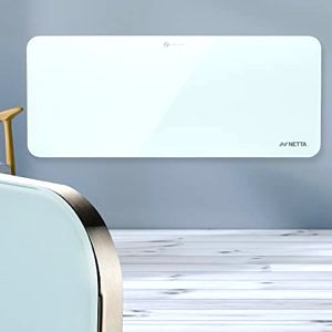 best-wall-mounted-electric-panel-heaters Netta 2000 W Slimline Glass Panel Heater