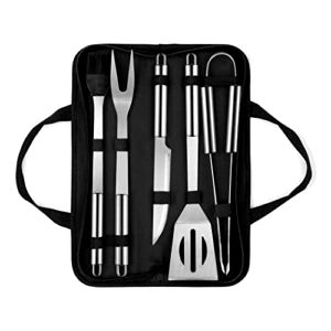 best-bbq-utensils Utensil BBQ Barbecue Tool Set 5 Pieces Stainless Steel Grill Accessories