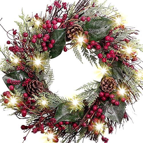 best-christmas-wreath Valery Madelyn Pre-Lit Large Christmas Wreath
