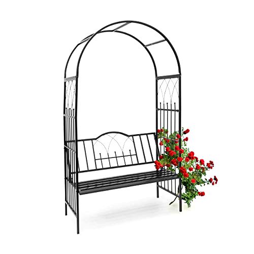 best-garden-arbour Relaxdays Rose Arch, with Bench
