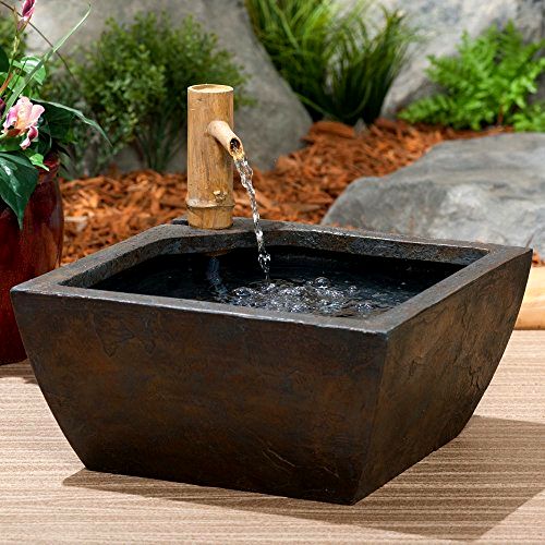 best-japanese-bamboo-water-feature Aquascape 78197 Aquatic Patio Pond Water Garden with Bamboo Fountain