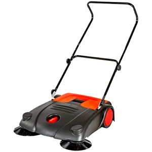best-outdoor-push-floor-sweepers TecTake Quad Brush Push Outdoor Garden Sweeper
