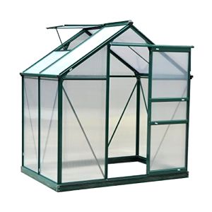 best-polycarbonate-greenhouses Outsunny Clear Polycarbonate Greenhouse (6x4)