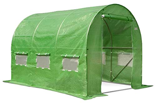 best-polytunnels-for-allotment Garden Point Green Polytunnel Greenhouse (2 x 2 x 2 m)