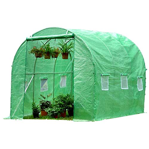best-polytunnels-for-allotment Parviflore Poly Tunnel Plastic Greenhouse (6 x 2 x 2 m)