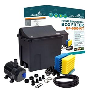 best-pond-filter-box All Pond Solutions Koi/Goldfish Pond Filter Box Full Kit, Small, 9 W