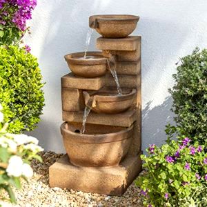 best-self-contained-water-feature Kendal Three Tier Cascade Water Feature with Lights