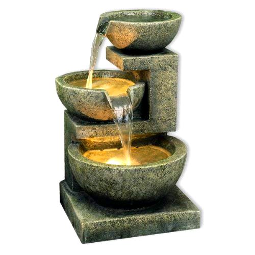 best-self-contained-water-feature Kyoto Three Bowl Cascade Garden Patio Water Feature