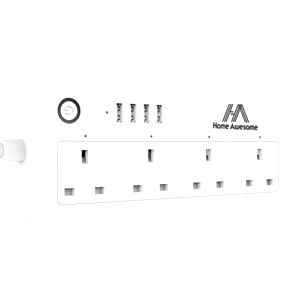 best-smart-plugs Home Awesome Smart Power Strip with Four Sockets and USB Charging Ports