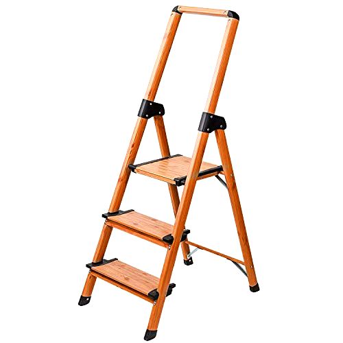best-step-ladder Tatkraft Upstairs High Quality 3 Step Ladder Scandinavian Wood Style