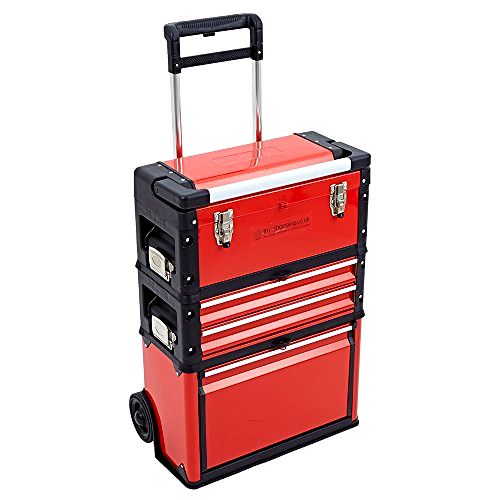 best-tool-chests Trueshopping 3-in-1 Trolley Tool Box Set with 4 Drawers